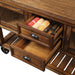 Kadri Distressed Chestnut Kitchen Cart - Home Furniture And More (Brentwood, MD)
