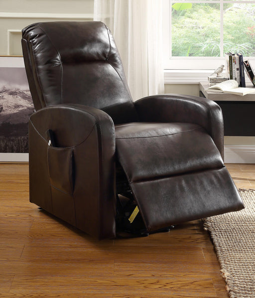 Kasia Espresso PU Recliner w/Power Lift - Home Furniture And More (Brentwood, MD)