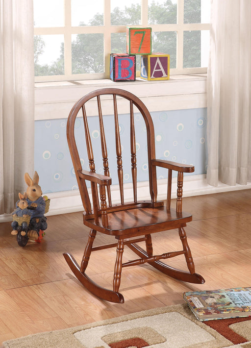 Kloris Tobacco Youth Rocking Chair - Home Furniture And More (Brentwood, MD)