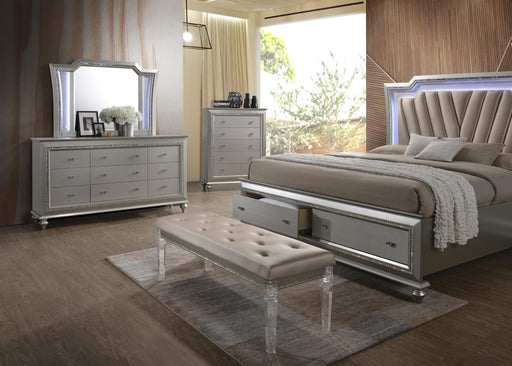 Kaitlyn PU & Clear Acrylic Bench - Home Furniture And More (Brentwood, MD)