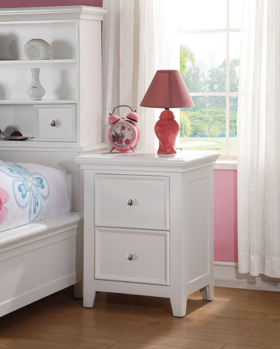 Lacey White Nightstand (2 DRAWERS) - Home Furniture And More (Brentwood, MD)
