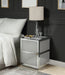 Lavina Mirrored & Faux Diamonds End Table - Home Furniture And More (Brentwood, MD)