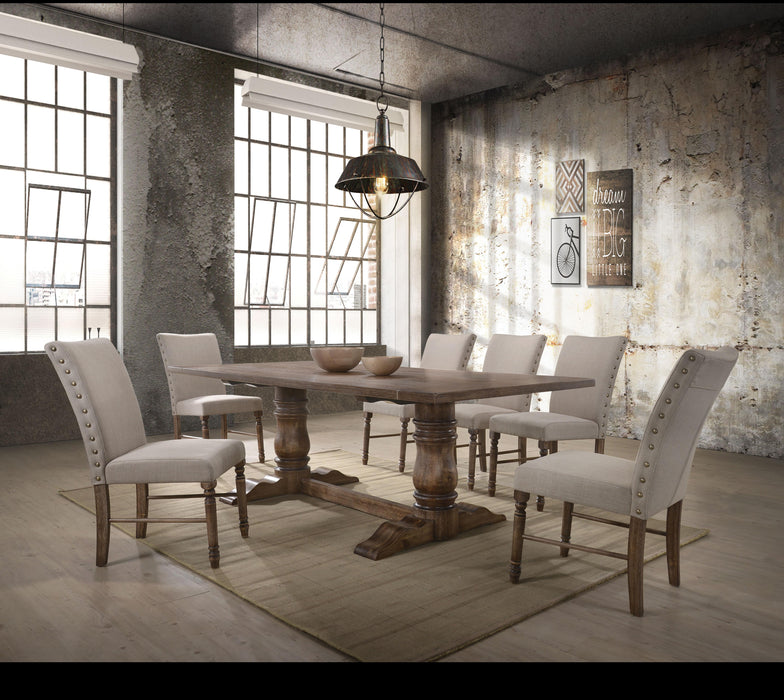 Leventis Weathered Oak Dining Table - Home Furniture And More (Brentwood, MD)