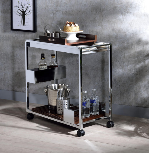 Lisses Chrome Serving Cart - Home Furniture And More (Brentwood, MD)