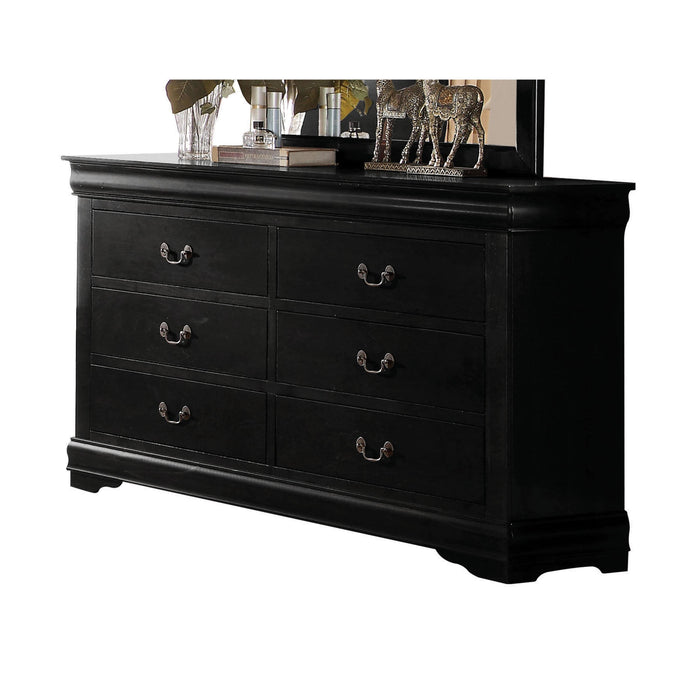 Louis Philippe Black Dresser - Home Furniture And More (Brentwood, MD)