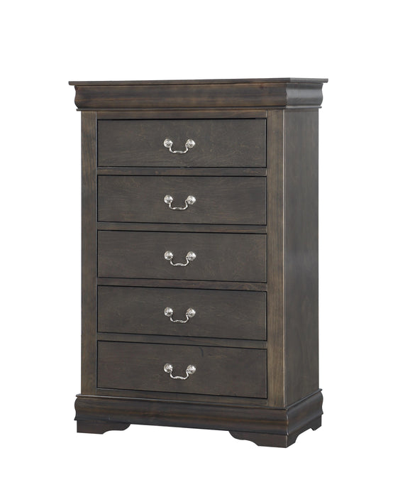 Louis Philippe Dark Gray Chest - Home Furniture And More (Brentwood, MD)