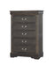 Louis Philippe Dark Gray Chest - Home Furniture And More (Brentwood, MD)