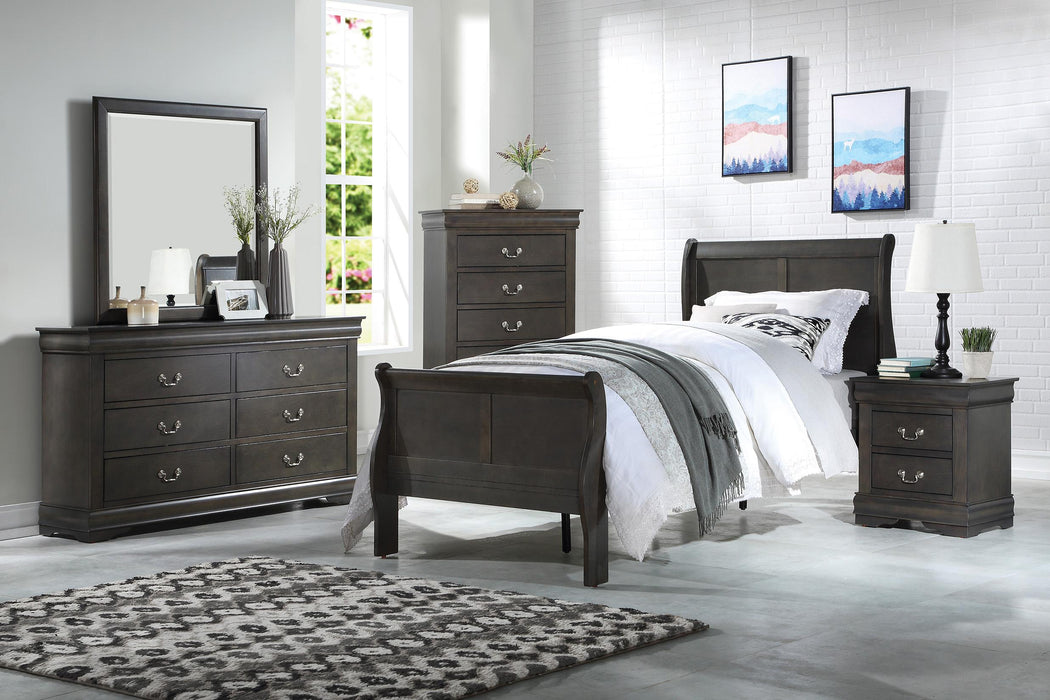 Louis Philippe Dark Gray Full Bed - Home Furniture And More (Brentwood, MD)