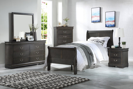 Louis Philippe Dark Gray Full Bed - Home Furniture And More (Brentwood, MD)