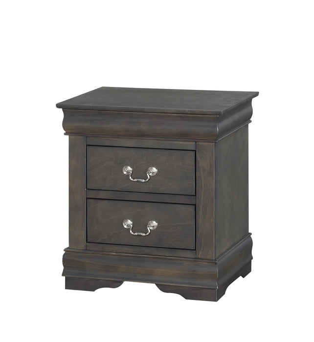 Louis Philippe Dark Gray Nightstand - Home Furniture And More (Brentwood, MD)