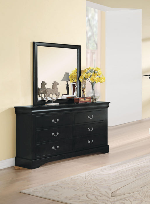 Louis Philippe III Black Dresser - Home Furniture And More (Brentwood, MD)