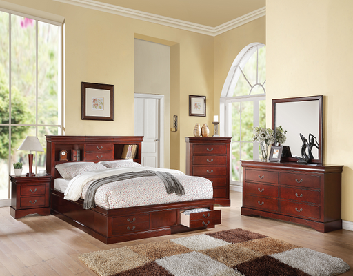 Louis Philippe III Cherry Queen Bed - Home Furniture And More (Brentwood, MD)