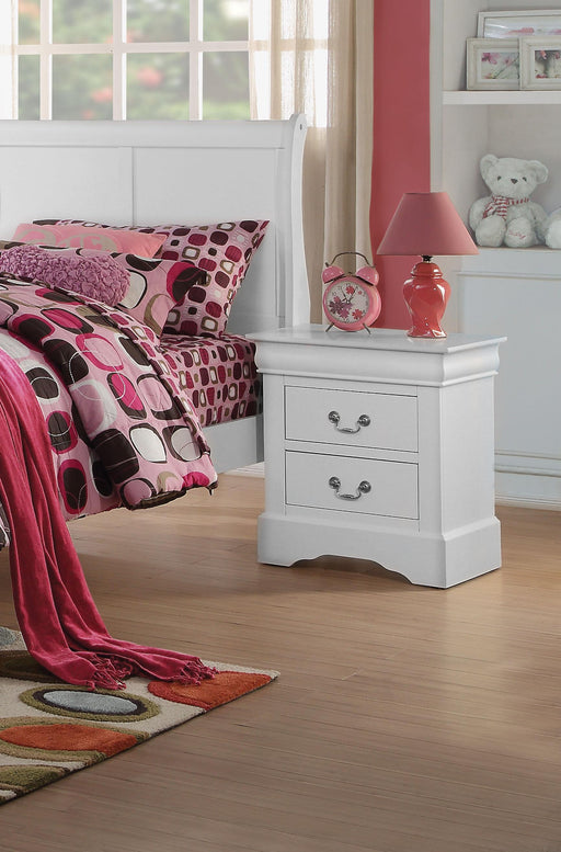 Louis Philippe III White Nightstand - Home Furniture And More (Brentwood, MD)