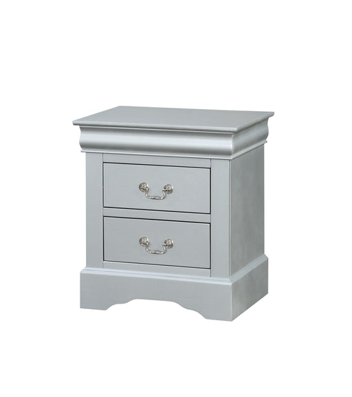 Louis Philippe III Platinum Nightstand - Home Furniture And More (Brentwood, MD)