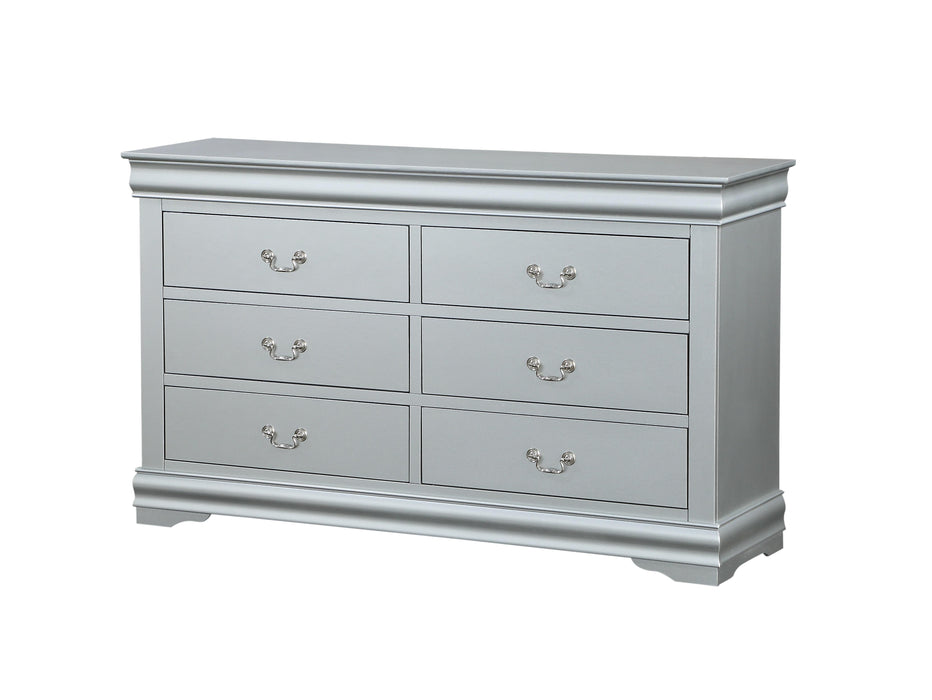 Louis Philippe Platinum Dresser - Home Furniture And More (Brentwood, MD)