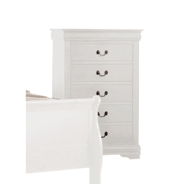 Louis Philippe White Chest - Home Furniture And More (Brentwood, MD)