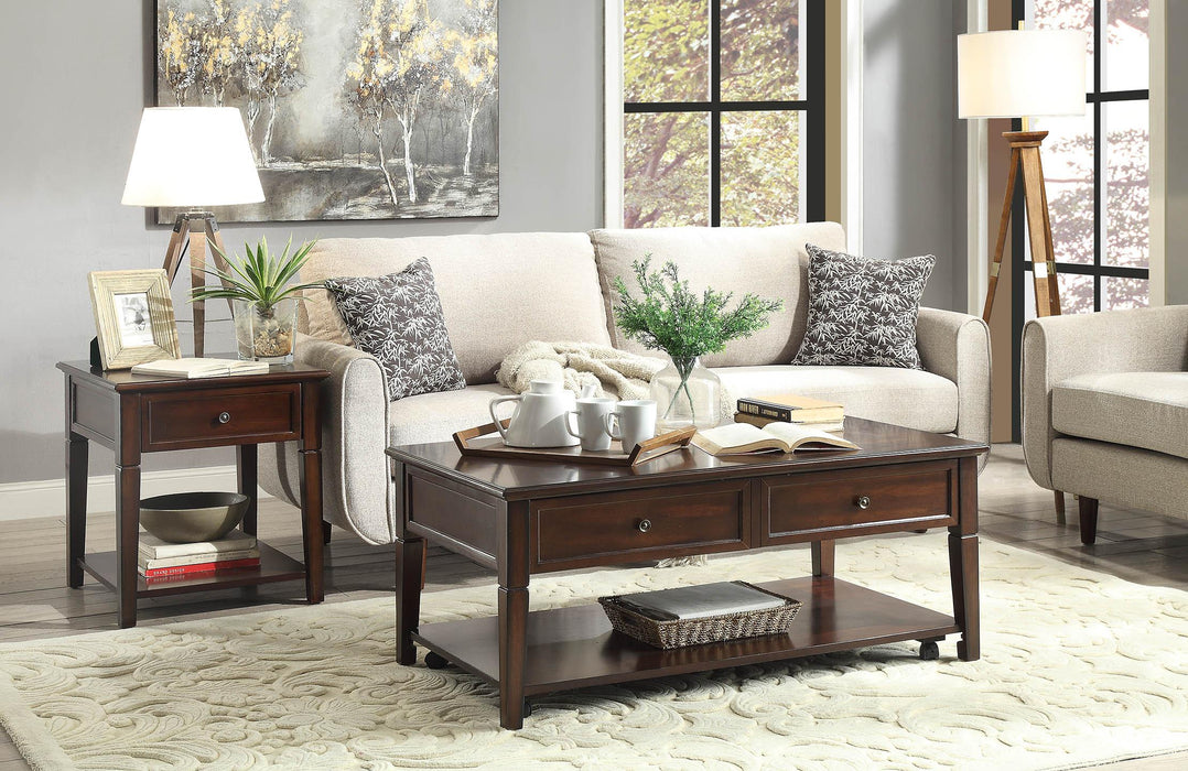 Malachi Walnut Coffee Table - Home Furniture And More (Brentwood, MD)