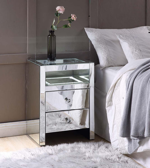 Malish Mirrored Accent Table (LED) - Home Furniture And More (Brentwood, MD)