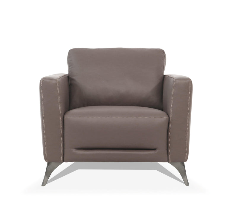 Malaga Taupe Leather Chair - Home Furniture And More (Brentwood, MD)