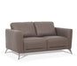 Malaga Taupe Leather Loveseat - Home Furniture And More (Brentwood, MD)