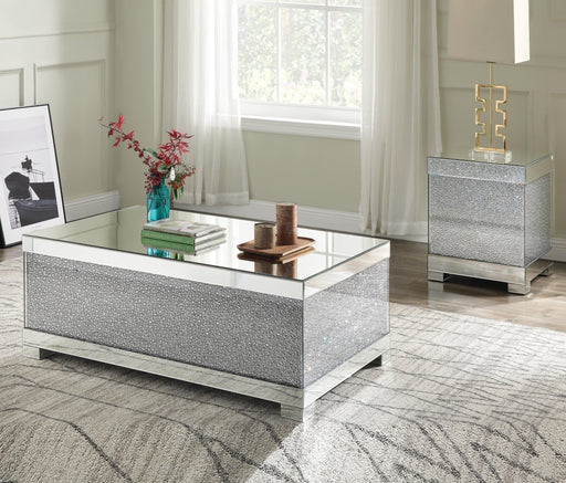 Mallika Mirrored & Faux Crystals Coffee Table - Home Furniture And More (Brentwood, MD)