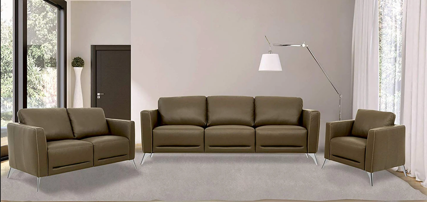 Malaga Taupe Leather Sofa - Home Furniture And More (Brentwood, MD)