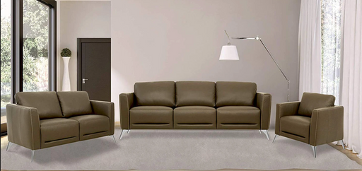 Malaga Taupe Leather Sofa - Home Furniture And More (Brentwood, MD)