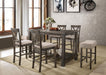 Martha II Weathered Gray Counter Height Table - Home Furniture And More (Brentwood, MD)