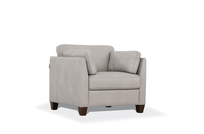Matias Dusty White Leather Chair - Home Furniture And More (Brentwood, MD)