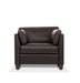 Matias Chocolate Leather Chair - Home Furniture And More (Brentwood, MD)