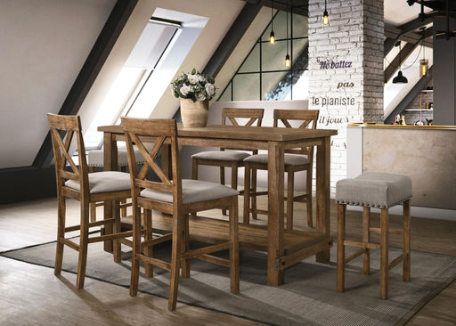 Martha II Weathered Oak Counter Height Table - Home Furniture And More (Brentwood, MD)