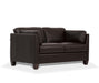 Matias Chocolate Leather Loveseat - Home Furniture And More (Brentwood, MD)