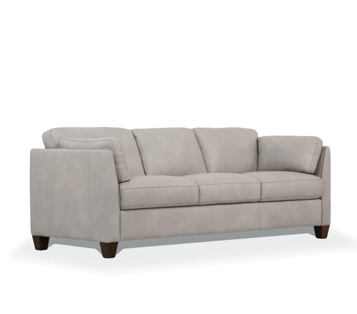 Matias Dusty White Leather Sofa - Home Furniture And More (Brentwood, MD)