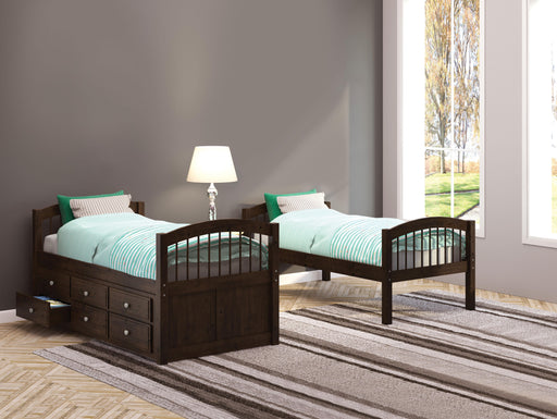 Micah Espresso Bunk Bed & Trundle (Twin/Twin) - Home Furniture And More (Brentwood, MD)