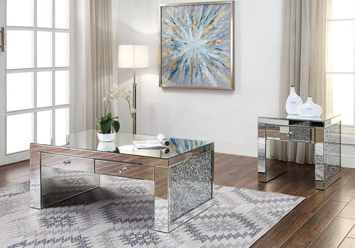 Noralie Mirrored & Faux Diamonds Coffee Table - Home Furniture And More (Brentwood, MD)
