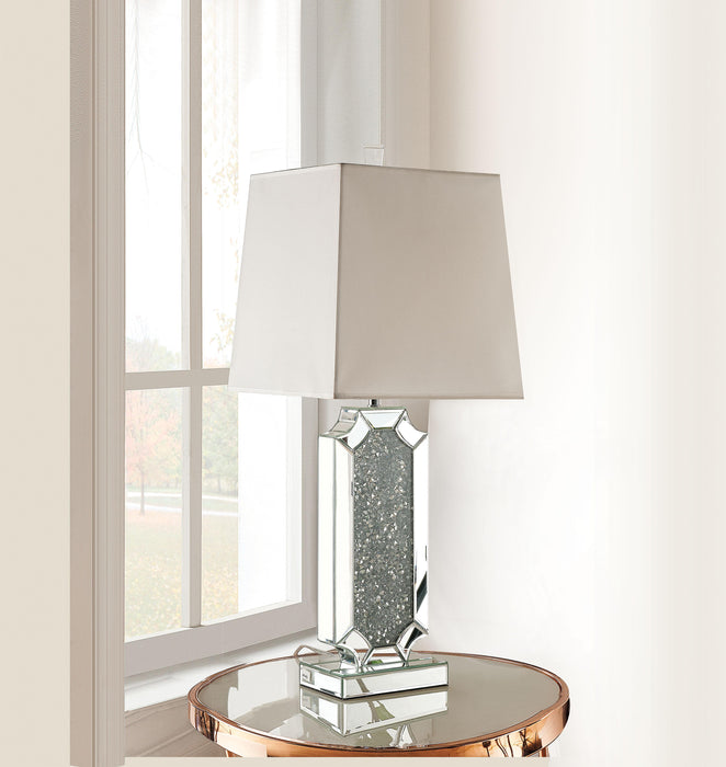 Noralie Mirrored & Faux Diamonds Table Lamp - Home Furniture And More (Brentwood, MD)