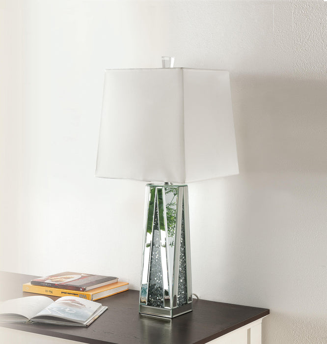 Noralie Mirrored & Faux Diamonds Table Lamp - Home Furniture And More (Brentwood, MD)