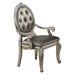 Northville PU & Antique Silver Arm Chair - Home Furniture And More (Brentwood, MD)