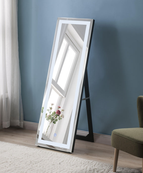 Nyoka Mirrored Floor Mirror (LED) - Home Furniture And More (Brentwood, MD)