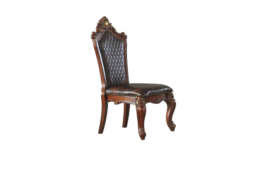 Picardy Cherry Oak & PU Side Chair - Home Furniture And More (Brentwood, MD)