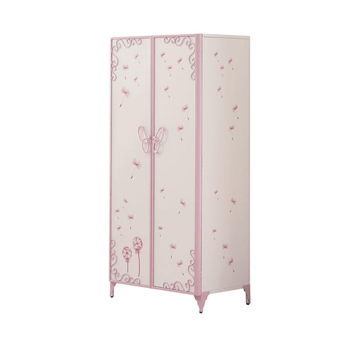 Priya II White & Light Purple Armoire - Home Furniture And More (Brentwood, MD)