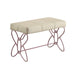 Priya II White & Light Purple Bench - Home Furniture And More (Brentwood, MD)