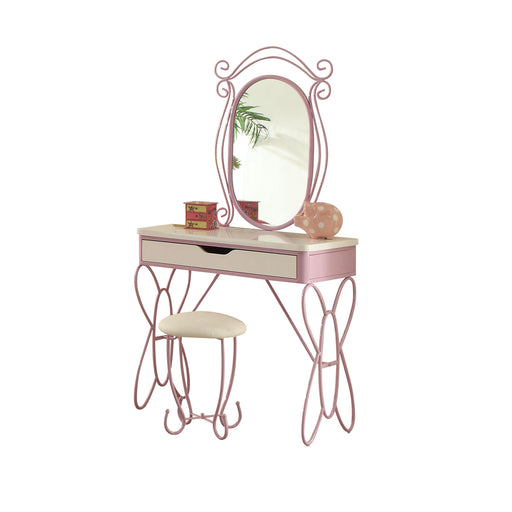 Priya II White & Light Purple Vanity Set - Home Furniture And More (Brentwood, MD)
