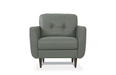 Radwan Pesto Green Leather Chair - Home Furniture And More (Brentwood, MD)