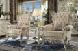 Picardy II Fabric & Antique Pearl Accent Chair & Pillow - Home Furniture And More (Brentwood, MD)