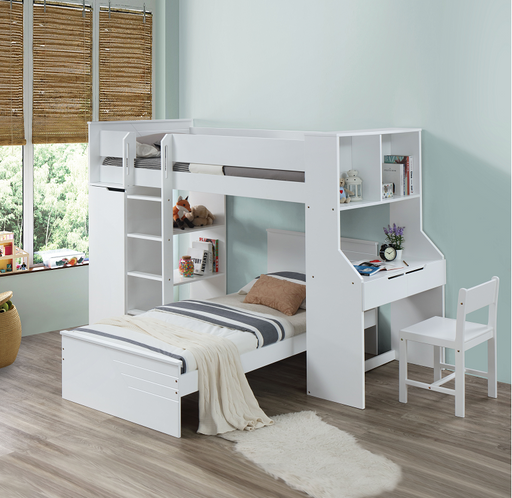 Ragna White Twin Bed - Home Furniture And More (Brentwood, MD)