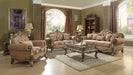 Ragenardus Fabric & Vintage Oak Sofa w/5 Pillows - Home Furniture And More (Brentwood, MD)