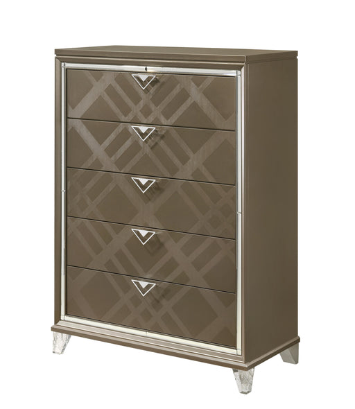 Skylar Dark Champagne Chest - Home Furniture And More (Brentwood, MD)