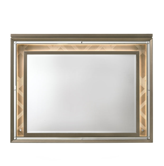 Skylar LED & Dark Champagne Mirror w/LED - Home Furniture And More (Brentwood, MD)