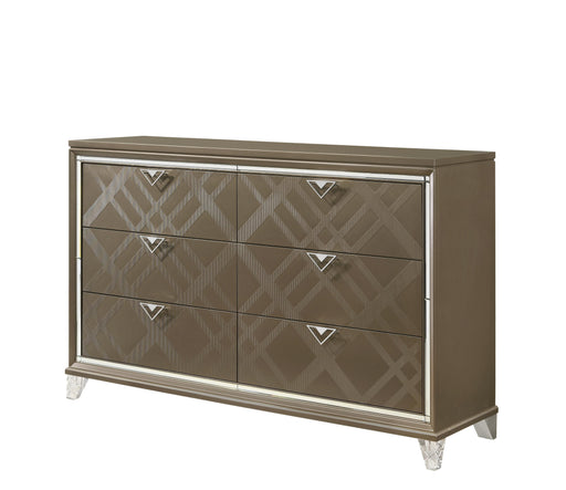 Skylar Dark Champagne Dresser - Home Furniture And More (Brentwood, MD)